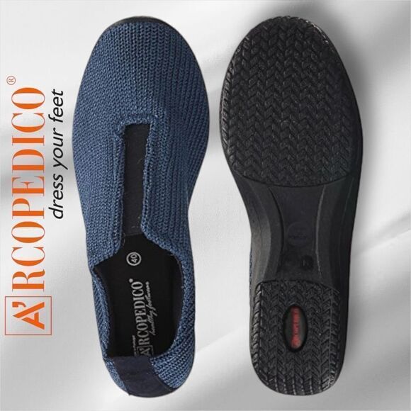 ARCOPEDICO Women’s ES Knit Slip On Shoes in the Size 40/9-9.5 US Size in Denim - Picture 2 of 13